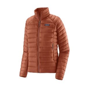 Women’s Patagonia Down Fall Winter Jacket in Burl Red Terracotta Ski Resort